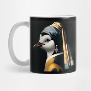 Wildlife Conservation - Pearl Earring Emperor Penguin Meme Mug